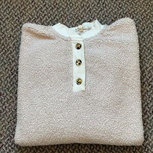 Donni Mini Sherpa Henley Sweatshirt